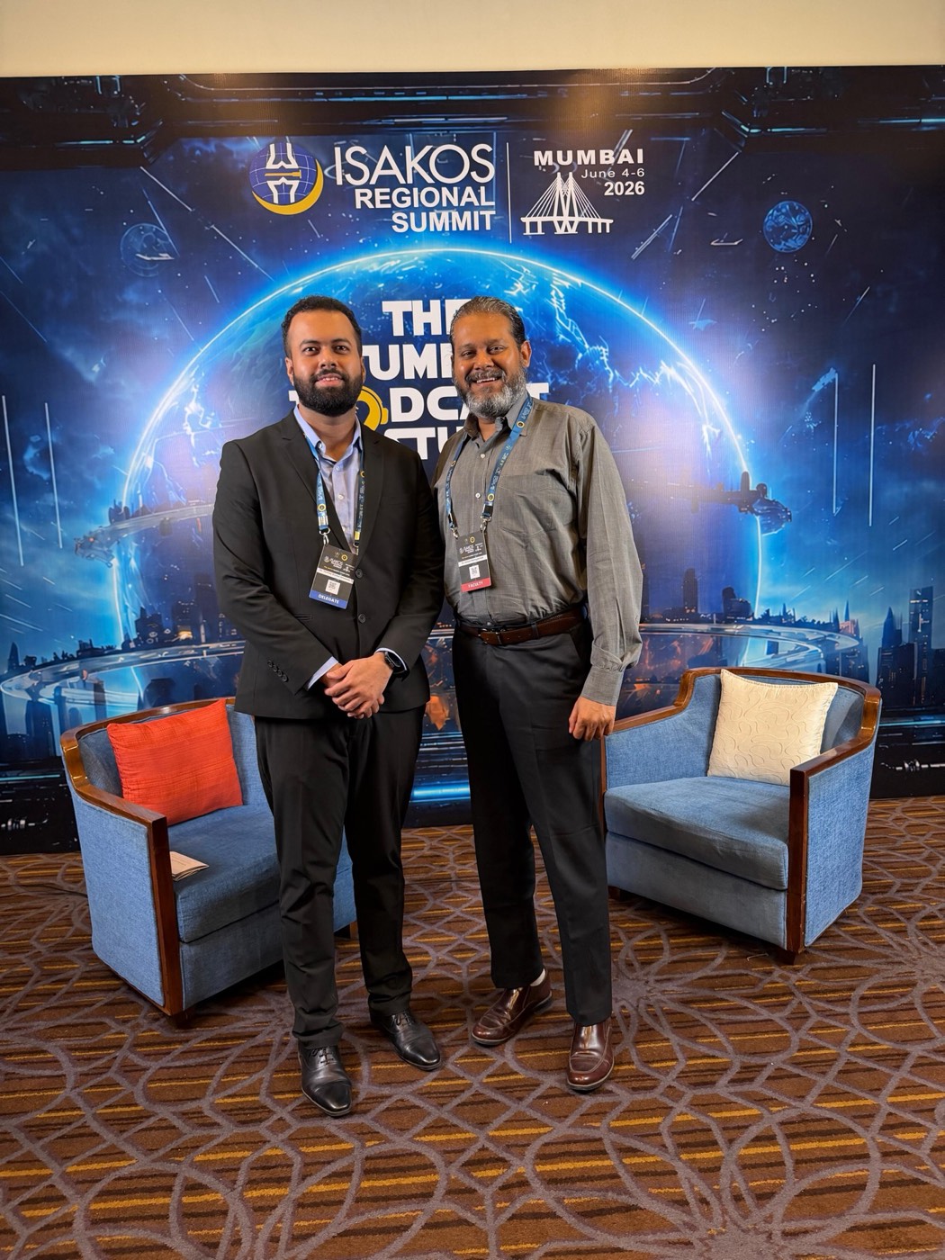 Dr. Tanmay Athawale with a guest at The Summit Podcast Studio