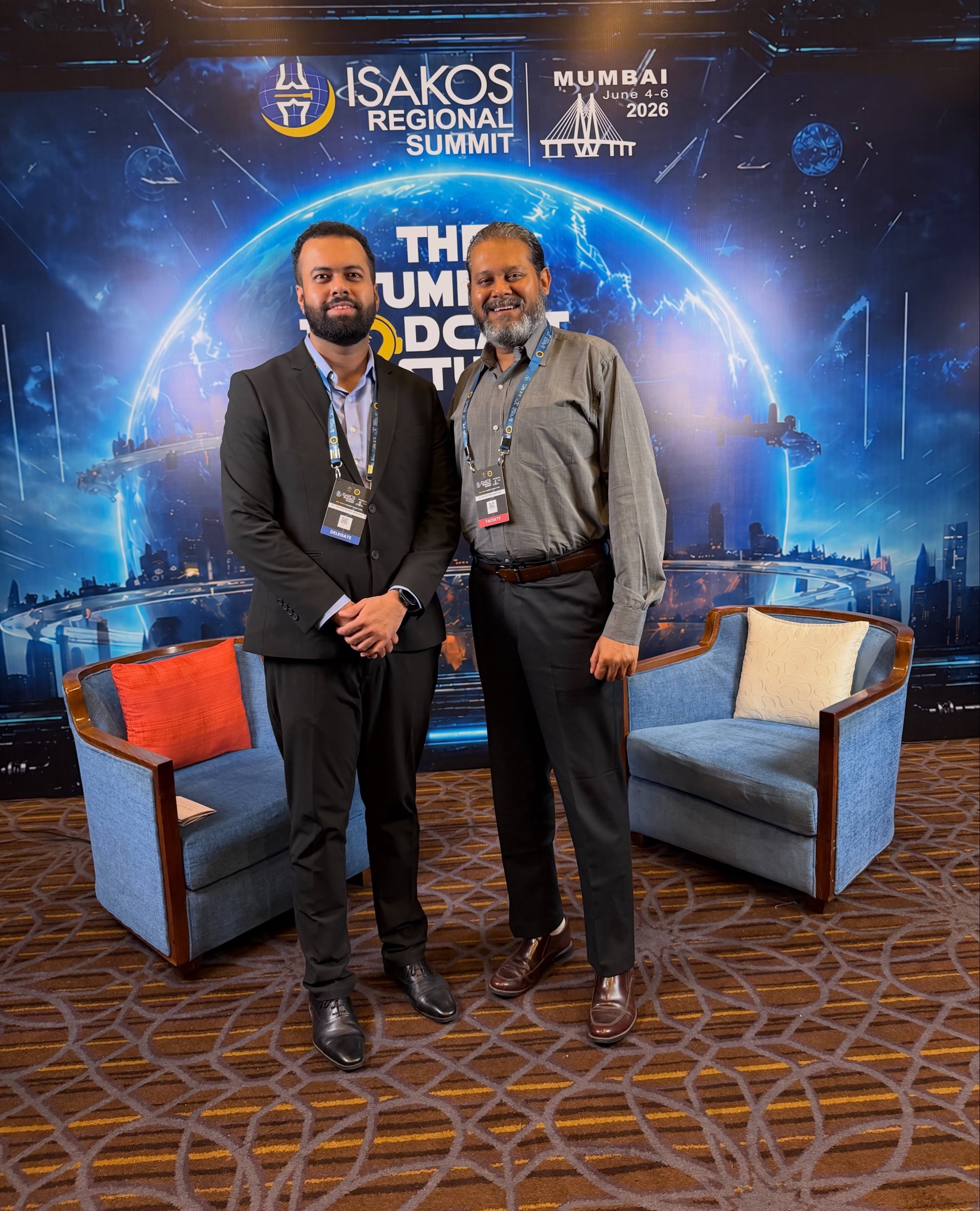 Dr. Tanmay Athawale with a colleague at the podcast studio