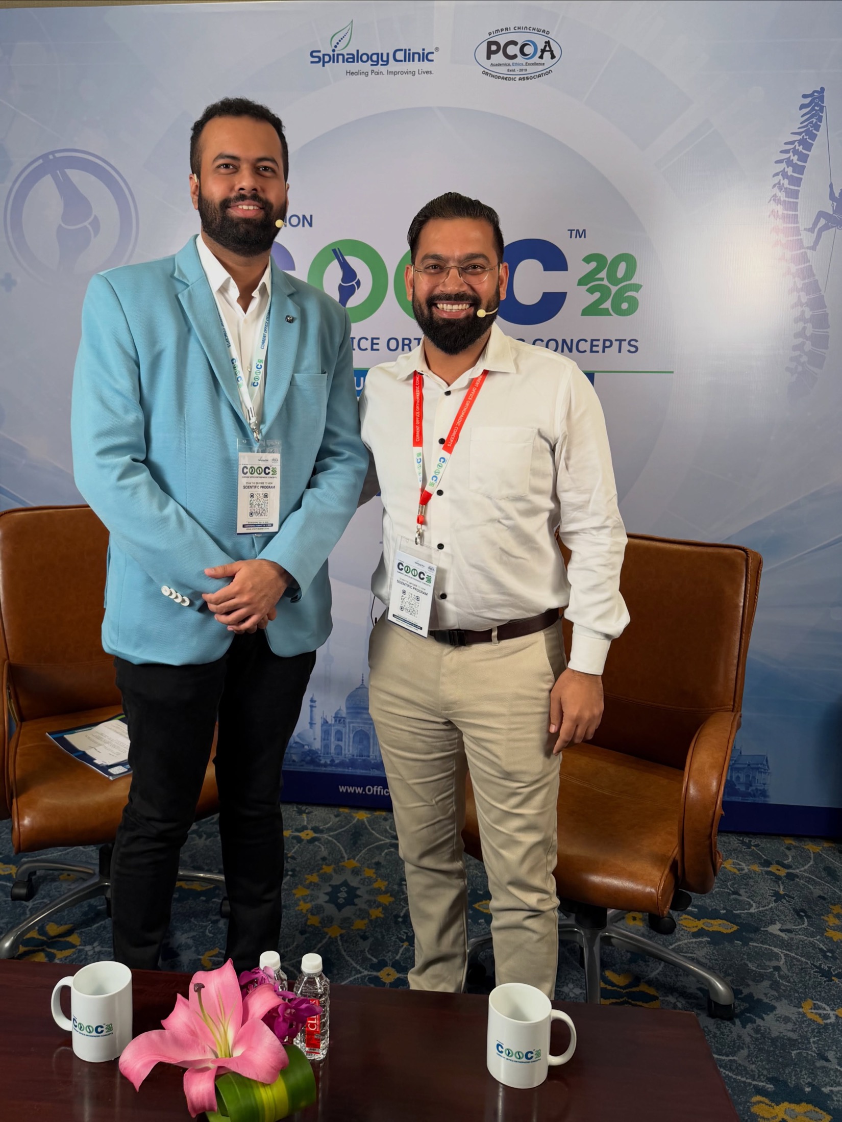 Dr. Tanmay Athawale collaborating with an orthopaedic colleague
